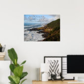 Robuuste Ocean Coast Isaiah 41:10 Afdruk Poster (Thuiskantoor)