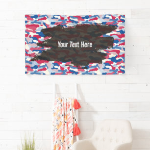 Robuuste Patriotische Camouflage Persoonlijk Spandoek