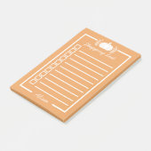Robuuste pompoen om bakken met naam aan te bieden post-it® notes (Schuin)
