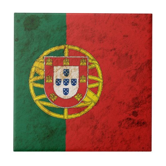 Robuuste Portugese vlag Tegeltje (Voorkant)