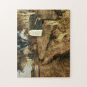 Robuuste postbus op landweg legpuzzel (Verticaal)