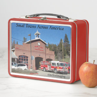 Robuuste & Ready Fire Station foto op een lunchbox
