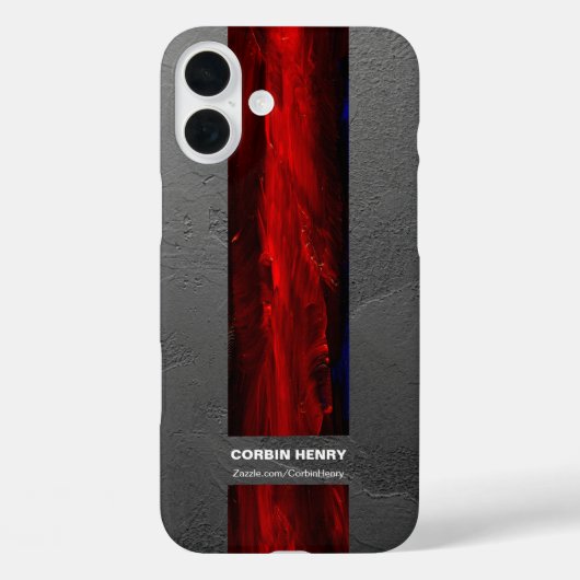Robuuste Rode Naam Abstracte Textuur Case-Mate iPhone Case (Achterkant)
