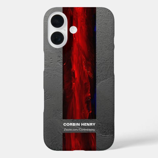 Robuuste Rode Naam Abstracte Textuur Case-Mate iPhone Case (Achterkant)
