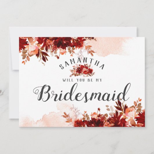 Robuuste schoonheid Mijn Bridesmaid-voorstel Kaart (Voorkant)