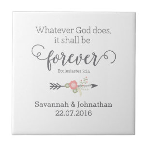 Robuuste scripts Christelijke Art Wedding Gift Tegeltje