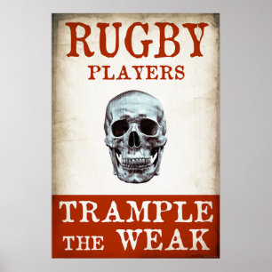 Robuuste spelers trampen het Weak in - druk Poster