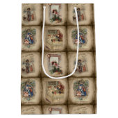 Robuuste Victoriaans Hoesjes voor kerstboeken Medium Cadeauzakje (Achterkant)