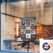 Robuuste viering van het levensmonument Unieke 6 f Raamsticker (Cafe Raam)