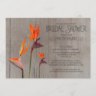 Robuuste vogel van het Paradise Bridal Shower Invi Kaart