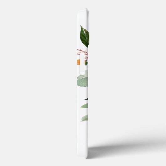 Robuuste Waterverf Botanisch met monogram Case-Mate iPhone Case (Achterkant / Rechts)