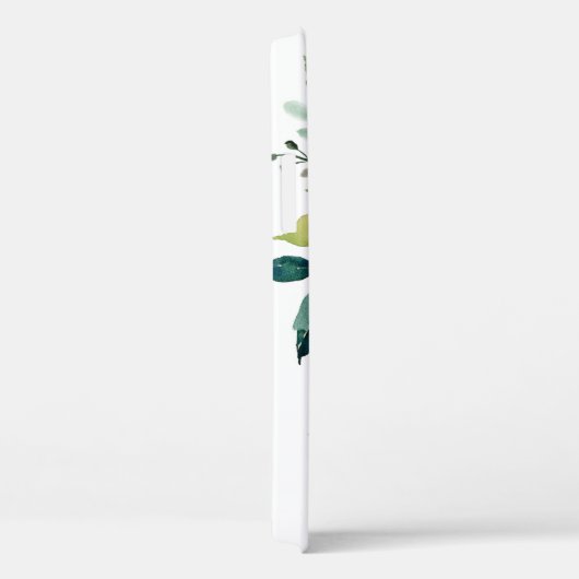Robuuste Waterverf Botanisch met uw monogram Case-Mate iPhone Case (Achterkant / Rechts)