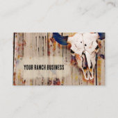 Robuuste Westerne  Bruine Bull Skull Art Visitekaartje (Voorkant)