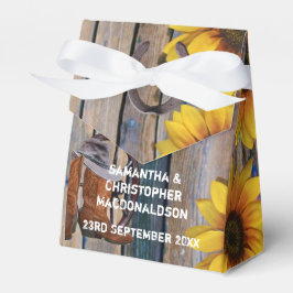 Robuuste westerne cowboy en landelijke bloemige br bedankdoosjes