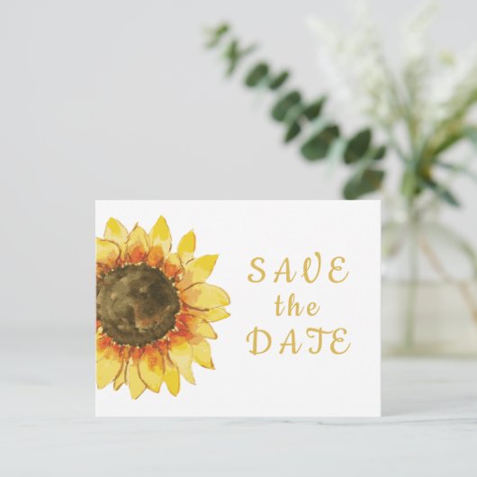 Robuuste zonnebloem. Het huwelijk van het land spa Uitnodiging Briefkaart (Staand voorkant)