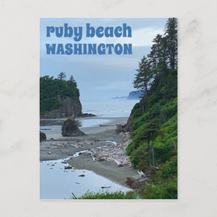 Roby Beach Washington Olympic Twilight Travel Briefkaart
