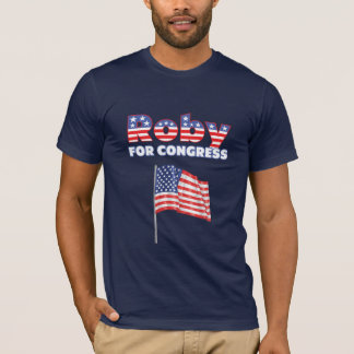 Roby voor het Congres Patriottic American Flag Des T-shirt