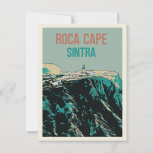 Roca Kaap Vuurtoren Uitzicht, Sintra Portugal Briefkaart