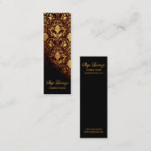 "Roccoco" (maigre) Carte de visite d'écrivain pour (Devant / Derrière)