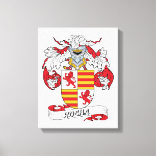 Rocha Family Crest Canvas Afdruk