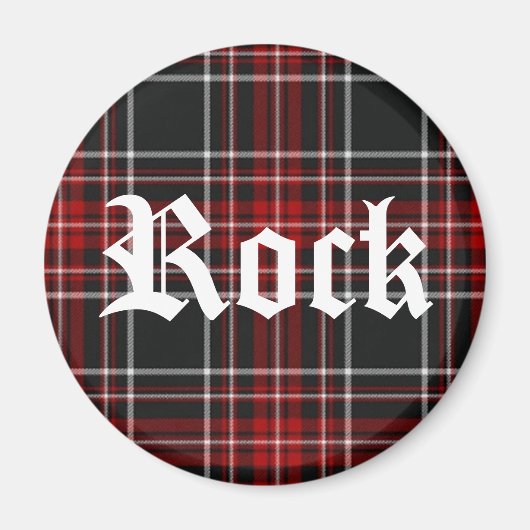 Roche à plaid rouge - Aimant (Devant)