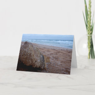 Roche de Coquina sur des cartes de voeux de plage