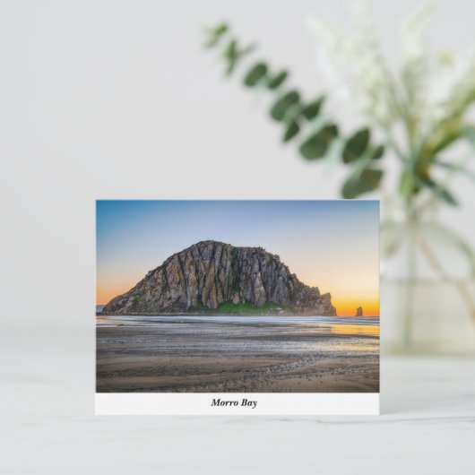 Roche de Morro à la carte postale de coucher du (Debout devant)