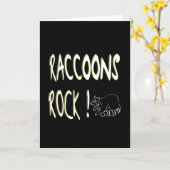 Roche de ratons laveurs ! Carte de voeux (Fleur jaune)