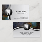 Roche de Teal de dent de carte de visite de (Devant / Derrière)