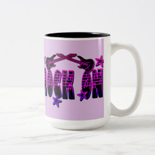 Roche Du Logo Rose Sur Guitares & Stars Mug
