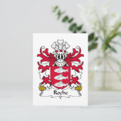 Roche Family Crest Briefkaart (Staand voorkant)