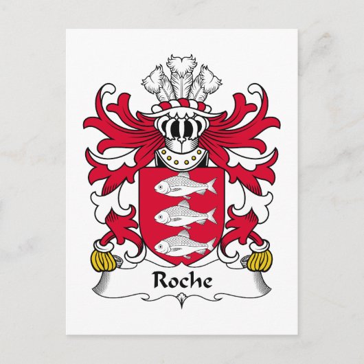 Roche Family Crest Briefkaart (Voorkant)