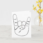 Roche Métal Lourde Sur Horns Carte de voeux (Fleur jaune)