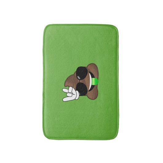 Roche verte de dunette sur le tapis de bain (Devant (Vertical))