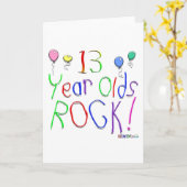Rocher à 13 ans ! Carte de vœux (Fleur jaune)