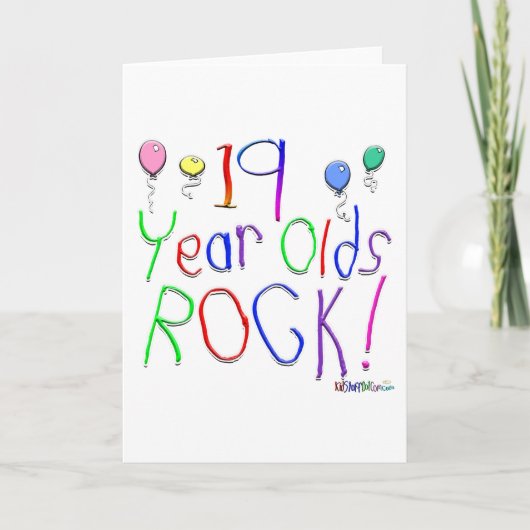 Rocher à 19 ans ! Carte de vœux (Devant)