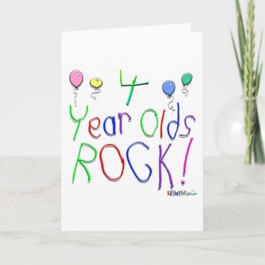 Rocher à 4 ans ! Carte de vœux (Devant)