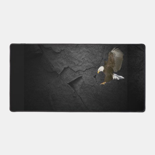 Rocher d'ardoise noire avec aigle chauve (Recto)