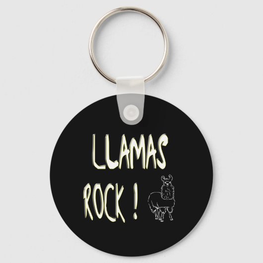 Rocher de lamas ! Porte-clés (Recto)