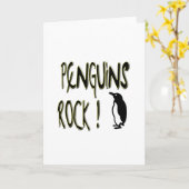 Rocher des pingouins ! Carte de vœux (Fleur jaune)