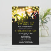 Rocher Jaune Star Sweet 16 Anniversaire Invitation (Debout devant)