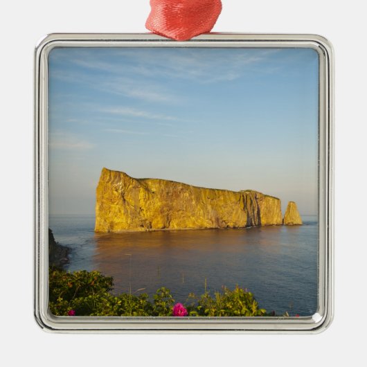 Rocher Perce (Perce Rock), Quebec, Canada. Metalen Ornament (Voorkant)