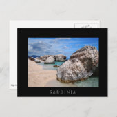 Rochers à la plage de Cala Mariolu, carte noire de (Devant / Derrière)