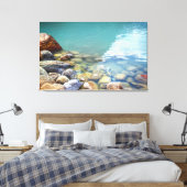 Roches apaisantes dans l'eau Nature Toile Art (Insitu(Chambre))