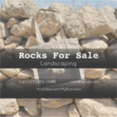 Roches Pour Vendre Véhicule Annonce Sticker (Devant)