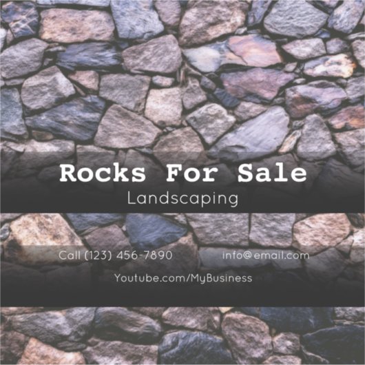 Roches Pour Vendre Véhicule Annonce Sticker (Devant)