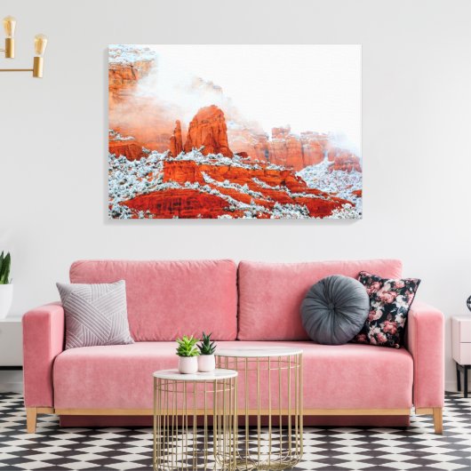 roches rouges en toile enneigée (Insitu(Salon))