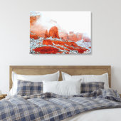 roches rouges en toile enneigée (Insitu(Chambre))