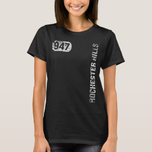 Rochester Hills Michigan 947 Area Code Ret T-shirt
