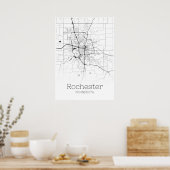 Rochester Map - Minnesota - het Poster van de Kaar (Keuken)
